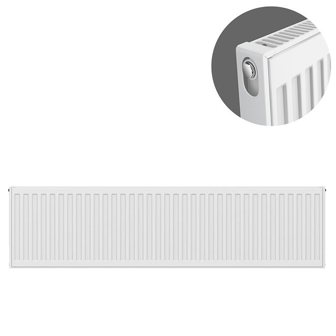 Type 11 H300 x W1200mm Compact Single Convector Radiator - S312K Large Image