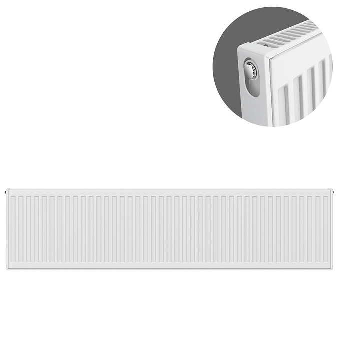 Type 11 H300 x W1400mm Compact Single Convector Radiator - S314K Large Image