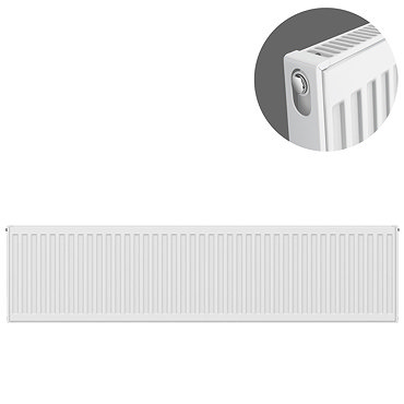 Type 11 H300 x W1400mm Compact Single Convector Radiator - S314K  Profile Large Image