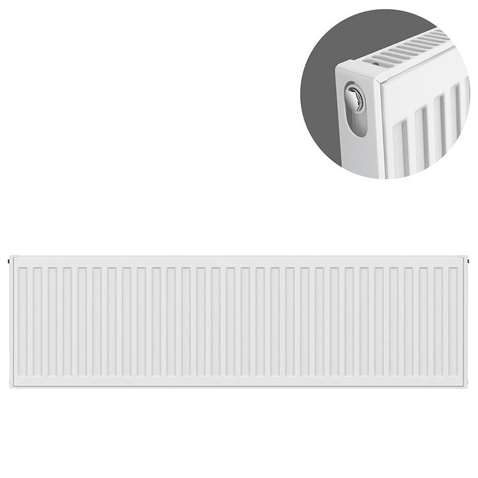 Type 11 H400 x W1100mm Compact Single Convector Radiator - S411K Large Image