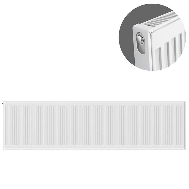 Type 11  H400 x W1400mm Compact Single Convector Radiator - S414K Large Image