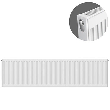 Type 11 Compact Single Convector Radiator - H400 x W1400mm - S414K  Feature Large Image