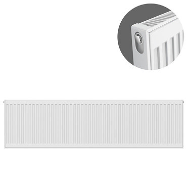 Type 11 Compact Single Convector Radiator - H400 x W1600mm - S416K  Feature Large Image