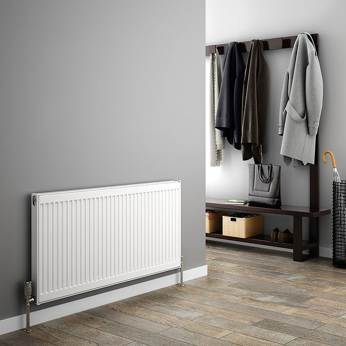 Type 11 H500 x W700mm Compact Single Convector Radiator - S507K  In Bathroom Large Image