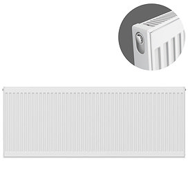 Type 11 H600 x W1600mm Compact Single Convector Radiator - S616K Large Image