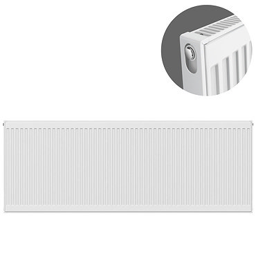 Type 11 Compact Single Convector Radiator - H600 x W1800mm - S618K  Feature Large Image