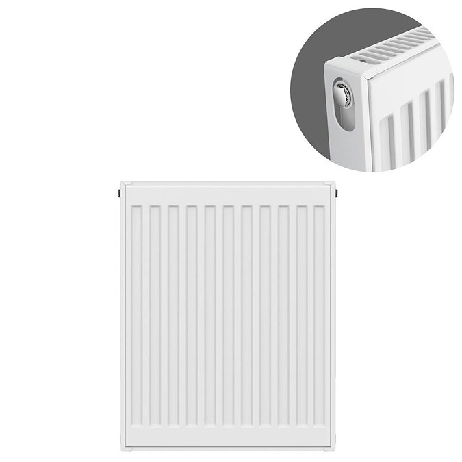 Type 11 H750 x W400mm Compact Single Convector Radiator - S704K Large Image