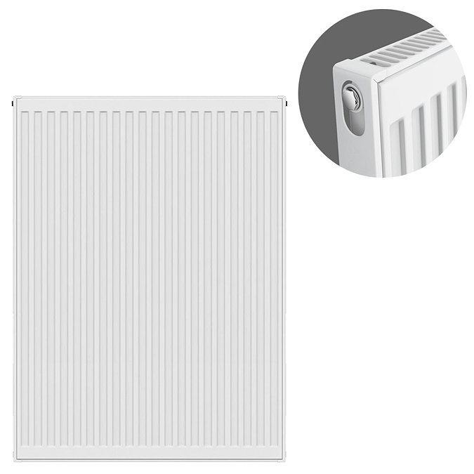 Type 11 Compact Single Convector Radiator - H900 x W700mm - S907K Large Image