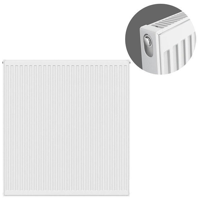 Type 11 H900 x W900mm Compact Single Convector Radiator - S909K Large Image