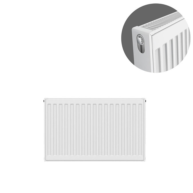 Type 21 H400 x W600mm Double Panel Single Convector Radiator - P406K Large Image