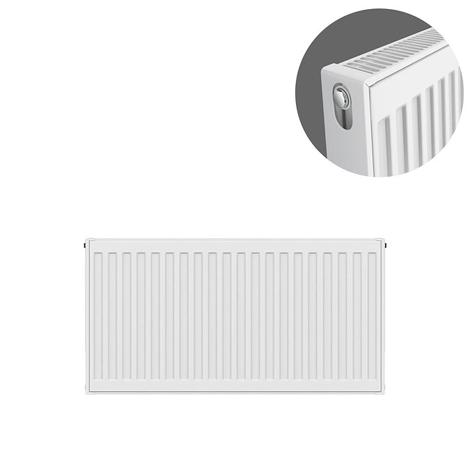 Type 21 H400 x W700mm Double Panel Single Convector Radiator - P407K Large Image