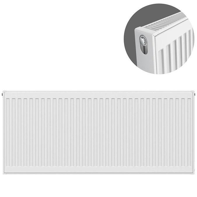 Type 21 H500 x W1100mm Double Panel Single Convector Radiator - P511K Large Image