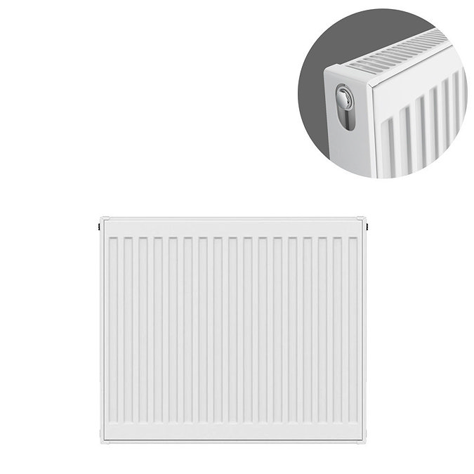 Type 21 H600 x W600mm Double Panel Single Convector Radiator - P606K Large Image