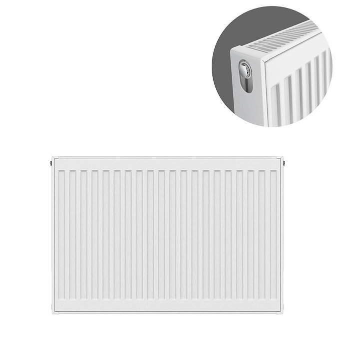 Type 21 H600 x W700mm Double Panel Single Convector Radiator - P607K Large Image