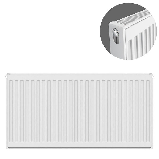 Type 21 H600 x W900mm Double Panel Single Convector Radiator - P609K Large Image