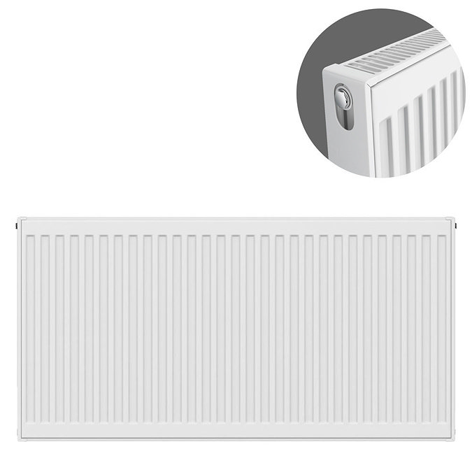Type 21 H600 x W1000mm Double Panel Single Convector Radiator - P610K Large Image