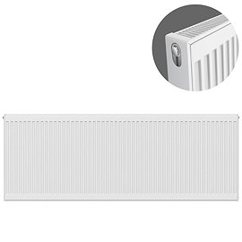 Type 21 H600 x W1800mm Double Panel Single Convector Radiator - P618K Large Image