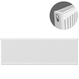 Type 21 H600 x W2200mm Double Panel Single Convector Radiator - P622K Large Image