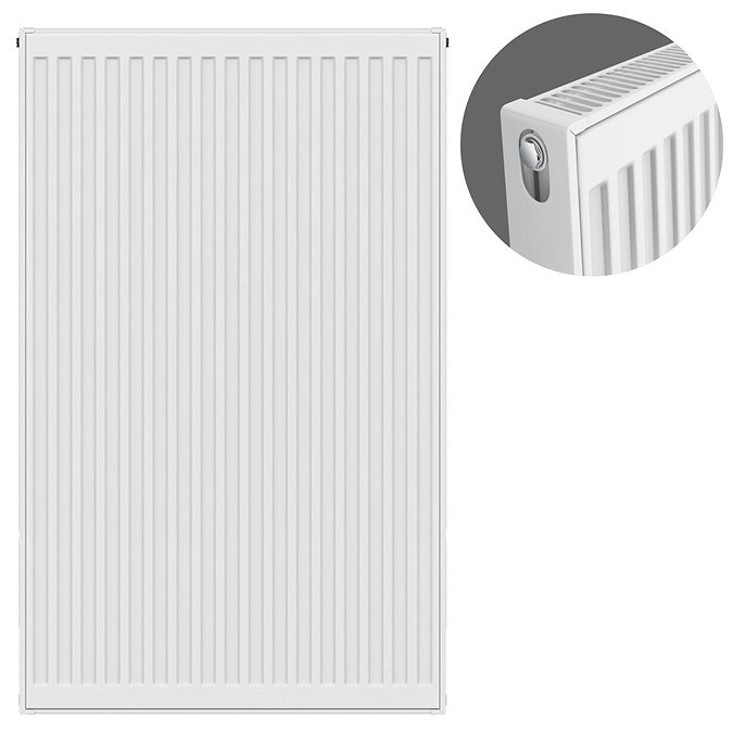 Type 21 H900 x W600mm Double Panel Single Convector Radiator - P906K Large Image