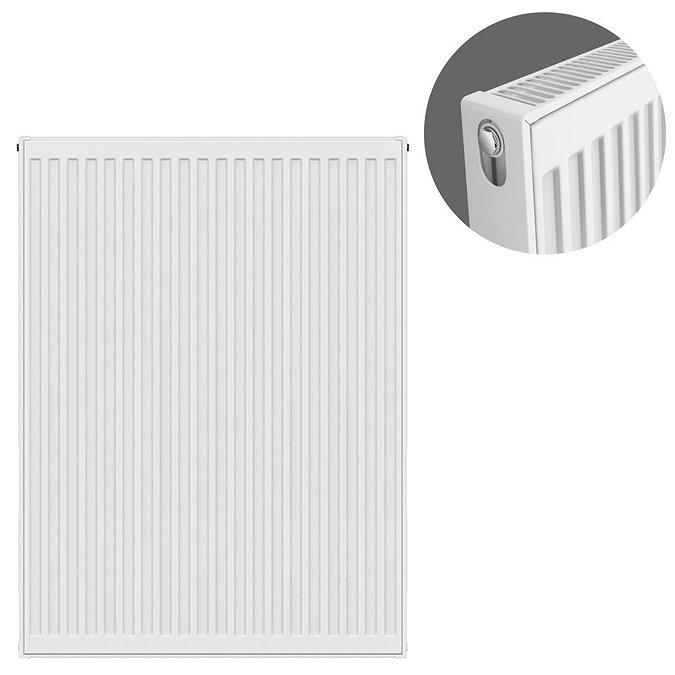 Type 21 H900 x W700mm Double Panel Single Convector Radiator - P907K Large Image