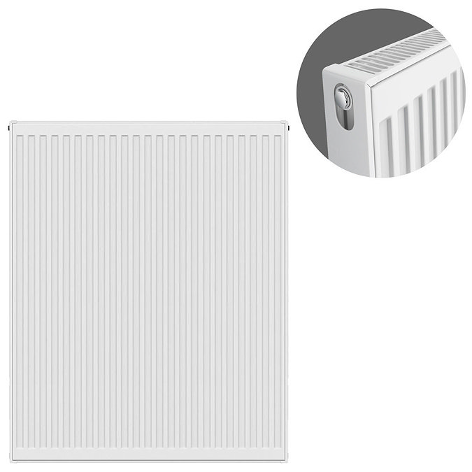 Type 21 H900 x W800mm Double Panel Single Convector Radiator - P908K Large Image