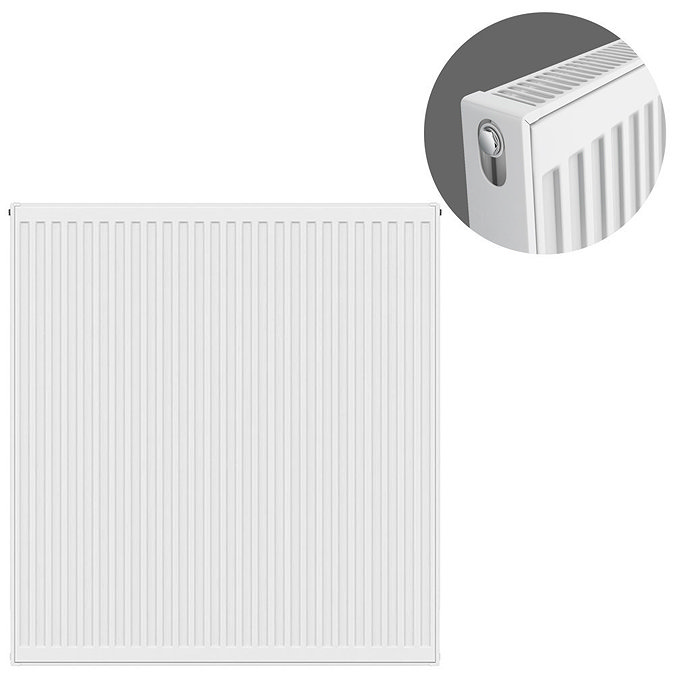 Type 21 H900 x W900mm Double Panel Single Convector Radiator - P909K Large Image