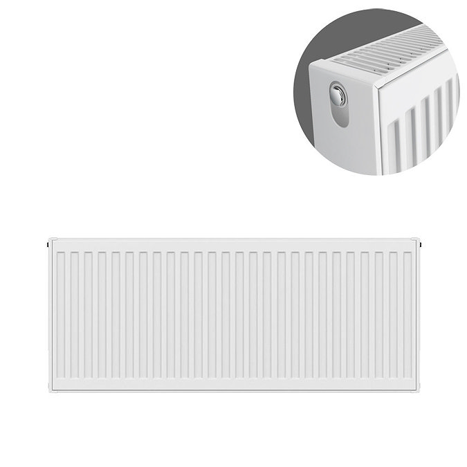 Type 22 H400 x W900mm Compact Double Convector Radiator - D409K Large Image
