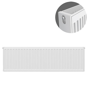 Type 22 H400 x W1000mm Compact Double Convector Radiator - D410K  Profile Large Image