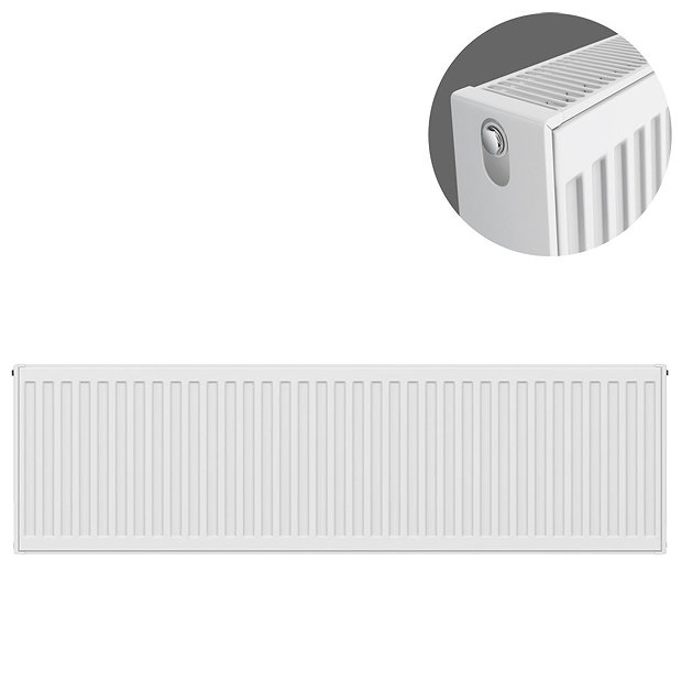 Type 22 H400 x W1200mm Compact Double Convector Radiator - D412K Large Image