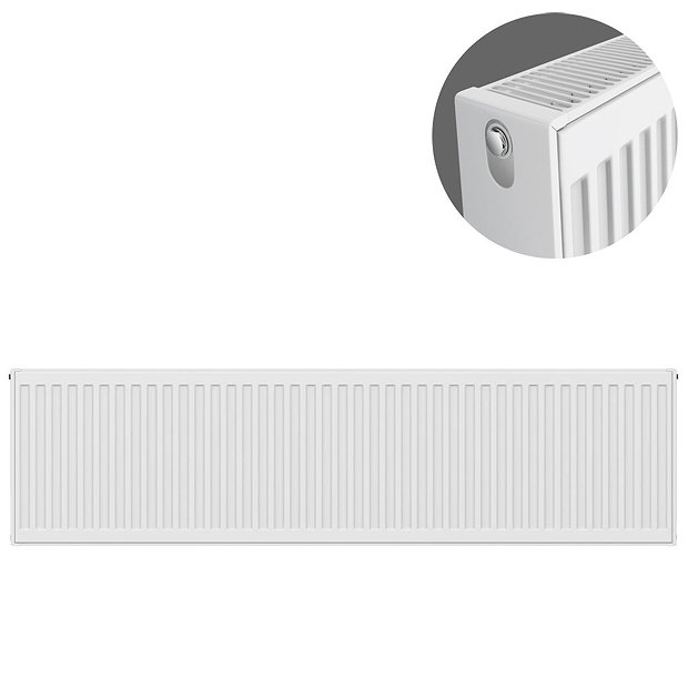 Type 22 H400 x W1400mm Compact Double Convector Radiator - D414K Large Image