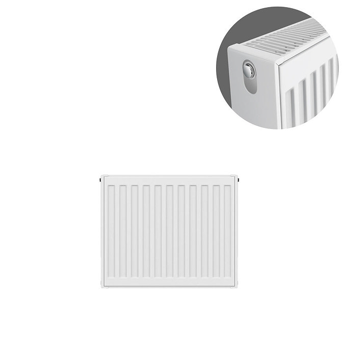 Type 22 H400 x W400mm Compact Double Convector Radiator - D404K Large Image