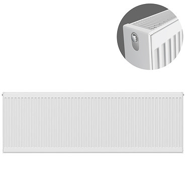 Type 22 H500 x W1800mm Compact Double Convector Radiator - D518K  Profile Large Image