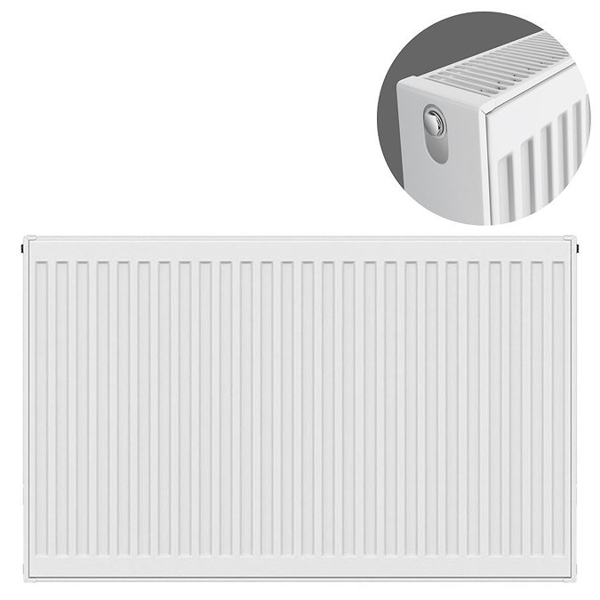 Type 22 H750 x W900mm Compact Double Convector Radiator - D709K Large Image