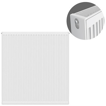 Type 22 H900 x W900mm Compact Double Convector Radiator - D909K  Profile Large Image