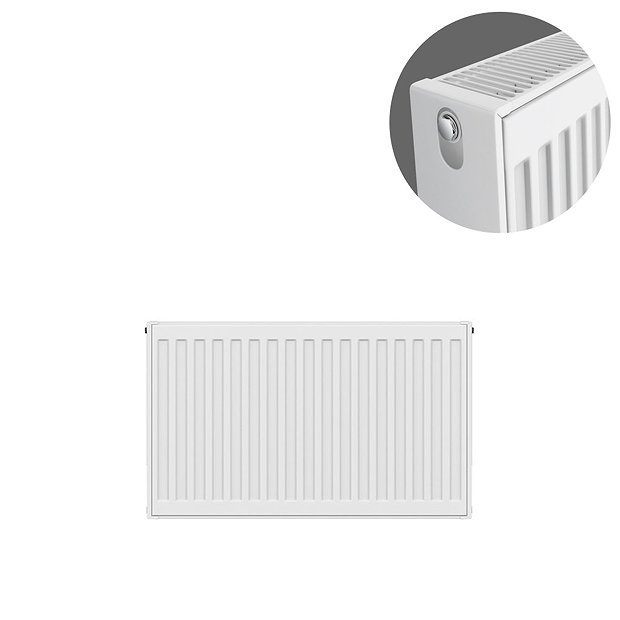 Type 22 H300 x W600mm Compact Double Convector Radiator - D306K Large Image