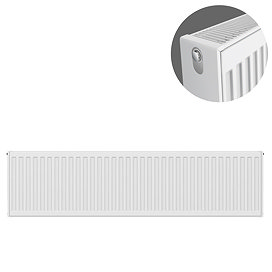 Type 22 H300 x W1200mm Compact Double Convector Radiator - D312K Large Image