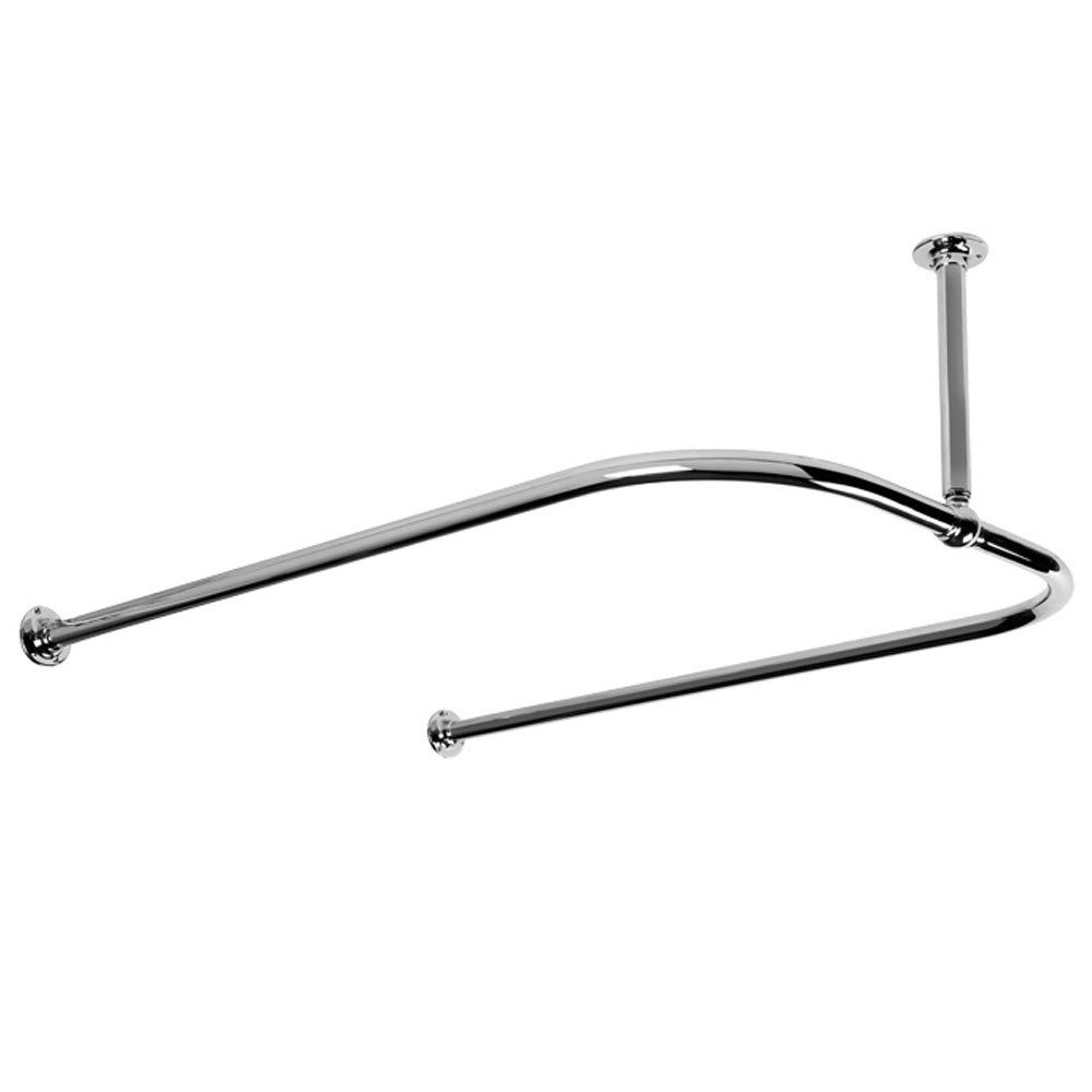 UShaped Shower Curtain Rail 1200mm x 700mm Chrome USR2