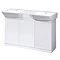 Ultra Lux Floor Mounted Cabinet w/ Double Ceramic Basin W1200 x D500mm - LUX1200 Large Image