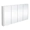 Nuie Minimalist Mirror Cabinet with 4 Doors W1200 x D110mm - White - LUXMW1200 Large Image