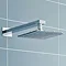 Ultra 200mm Square Fixed Shower Head & Wall Mounted Arm Large Image