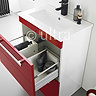 Ultra Design High Gloss Red Floor Mounted Vanity Unit w/ Basin W600 x D400mm - FDE002 Profile Large Image