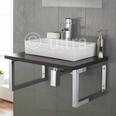 Ultra 900mm Ebony Wall Mounted Shelf Unit - SHEE900 Profile Large Image