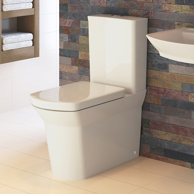 Hudson Reed Alton 4 Piece Bathroom Suite - CC Toilet & 1TH Basin with Semi Pedestal Profile Large Im