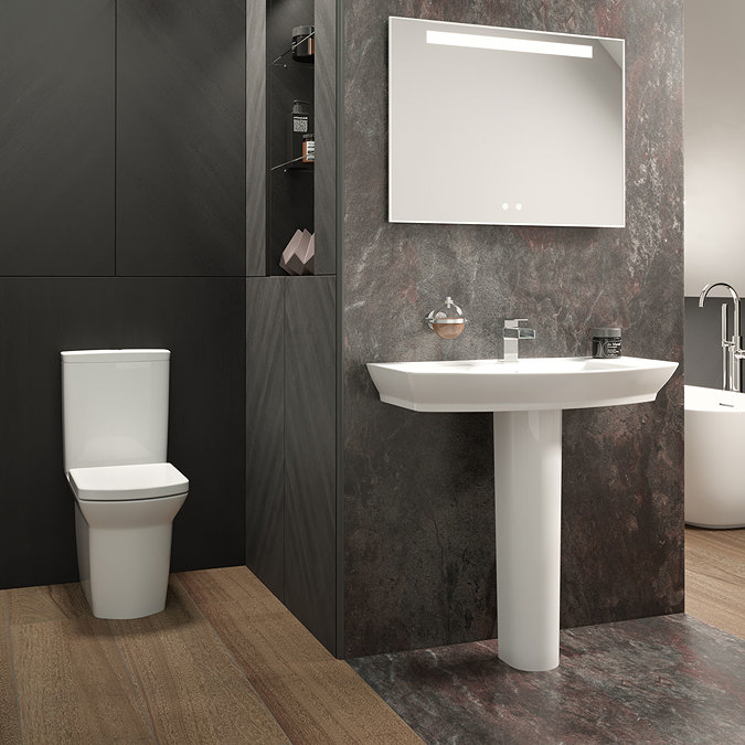 Hudson Reed Maya Basin 1TH + Full Pedestal (3 Size Options) Feature Large Image