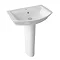 Hudson Reed Maya Basin 1TH + Full Pedestal (3 Size Options) Large Image