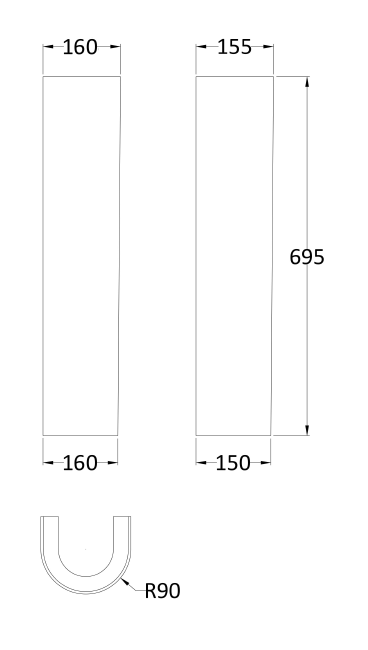 850mm Basin