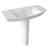Hudson Reed Maya 850mm Basin 1TH & Full Pedestal Large Image