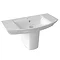 Hudson Reed Maya 850mm Basin 1TH + Semi Pedestal Large Image