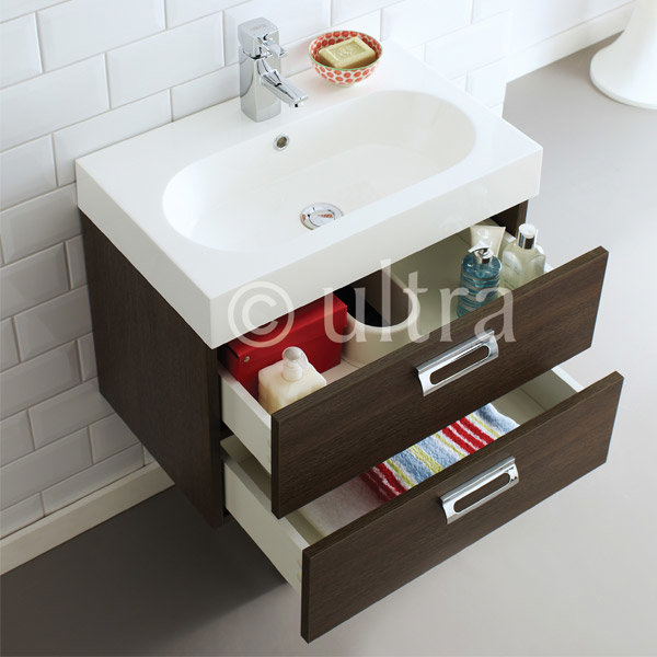 Ultra Asset Basin and Cabinet - Oak Finish - RF002 Profile Large Image