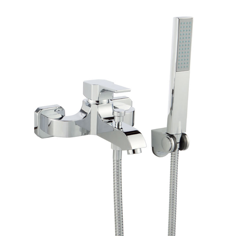 Ultra - Basis Wall Mounted Bath Shower Mixer With Shower Kit & Wall ...